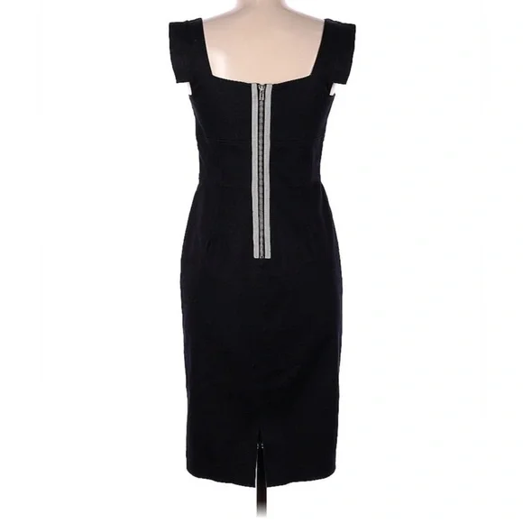 017. Maggy London Black Draped Bust Dress Size 4 - Picture 2 of 9